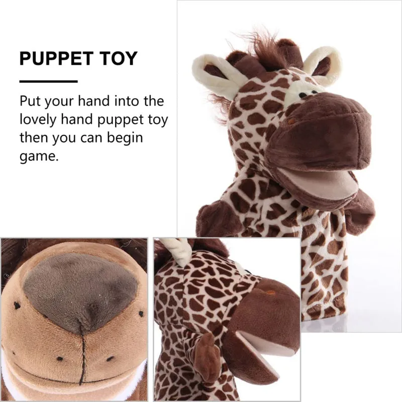 Animal Hand Puppet Plush Toy Storytelling Educational Toy for Kids