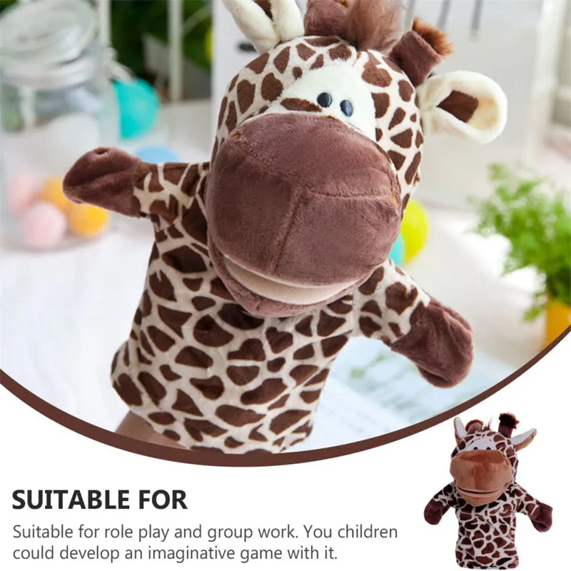 Animal Hand Puppet Plush Toy Storytelling Educational Toy for Kids