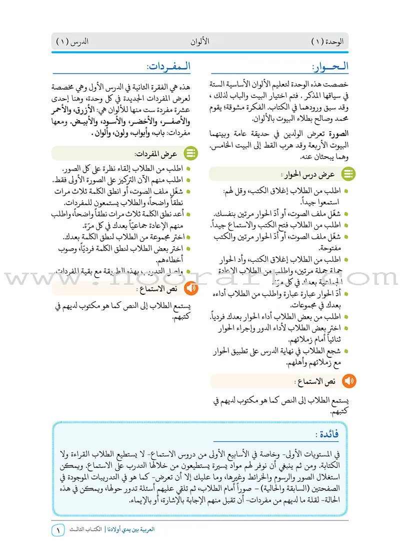 Arabic Between Our Children's Hands Teacher Book: Level 3 العربية بين يدي أولادنا