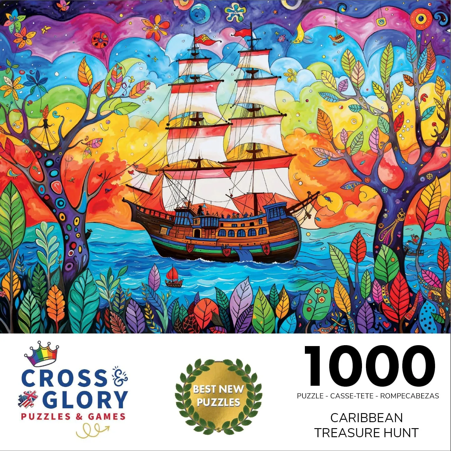 Caribbean Treasure Hunt - 1000 Piece Jigsaw Puzzle