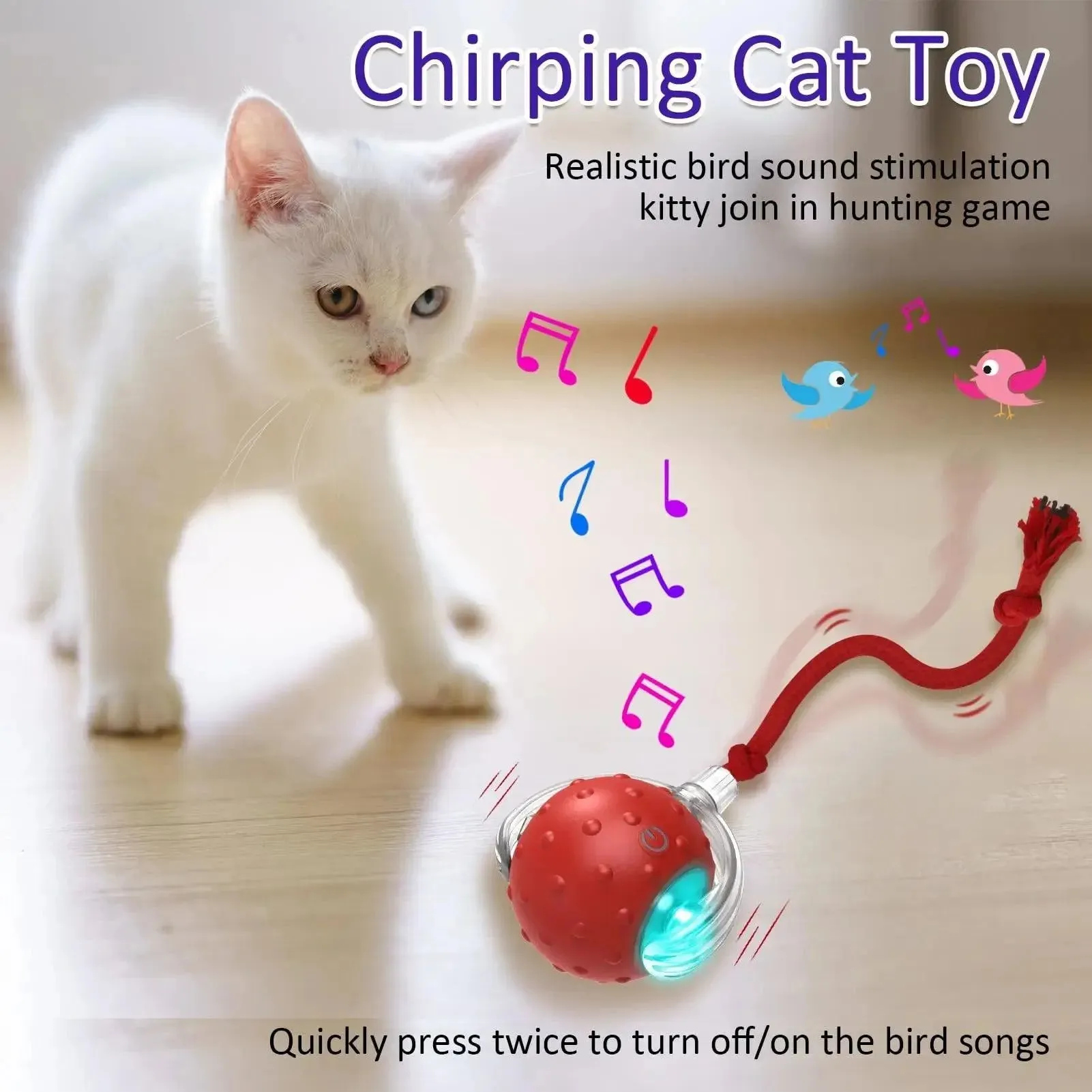 Chirping Cat Rolling Ball