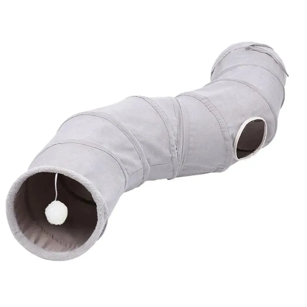 Collapsible Cat Tunnel 3-Way Play Tube Indoor Cats