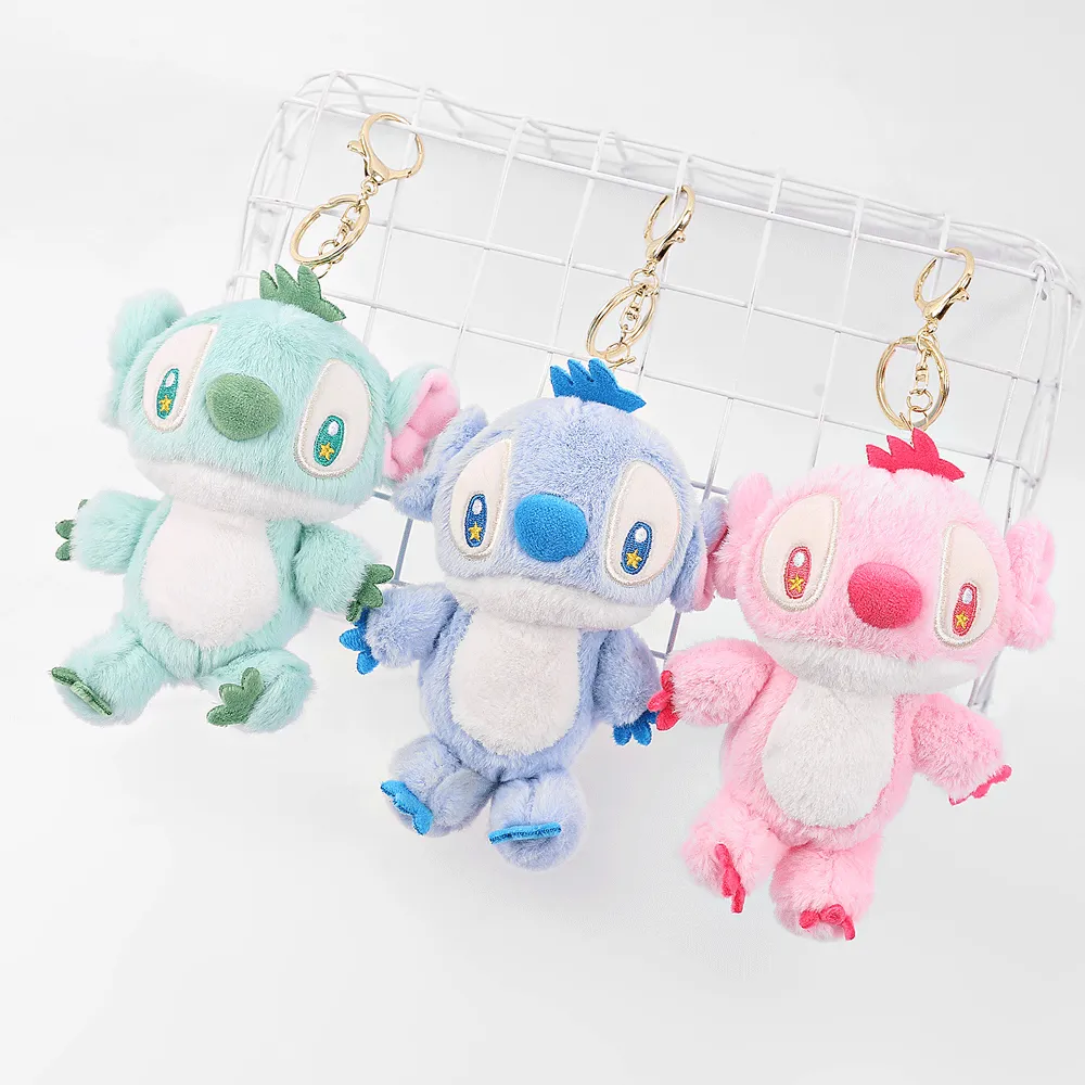 Colorful Stitch Plush Keychain.