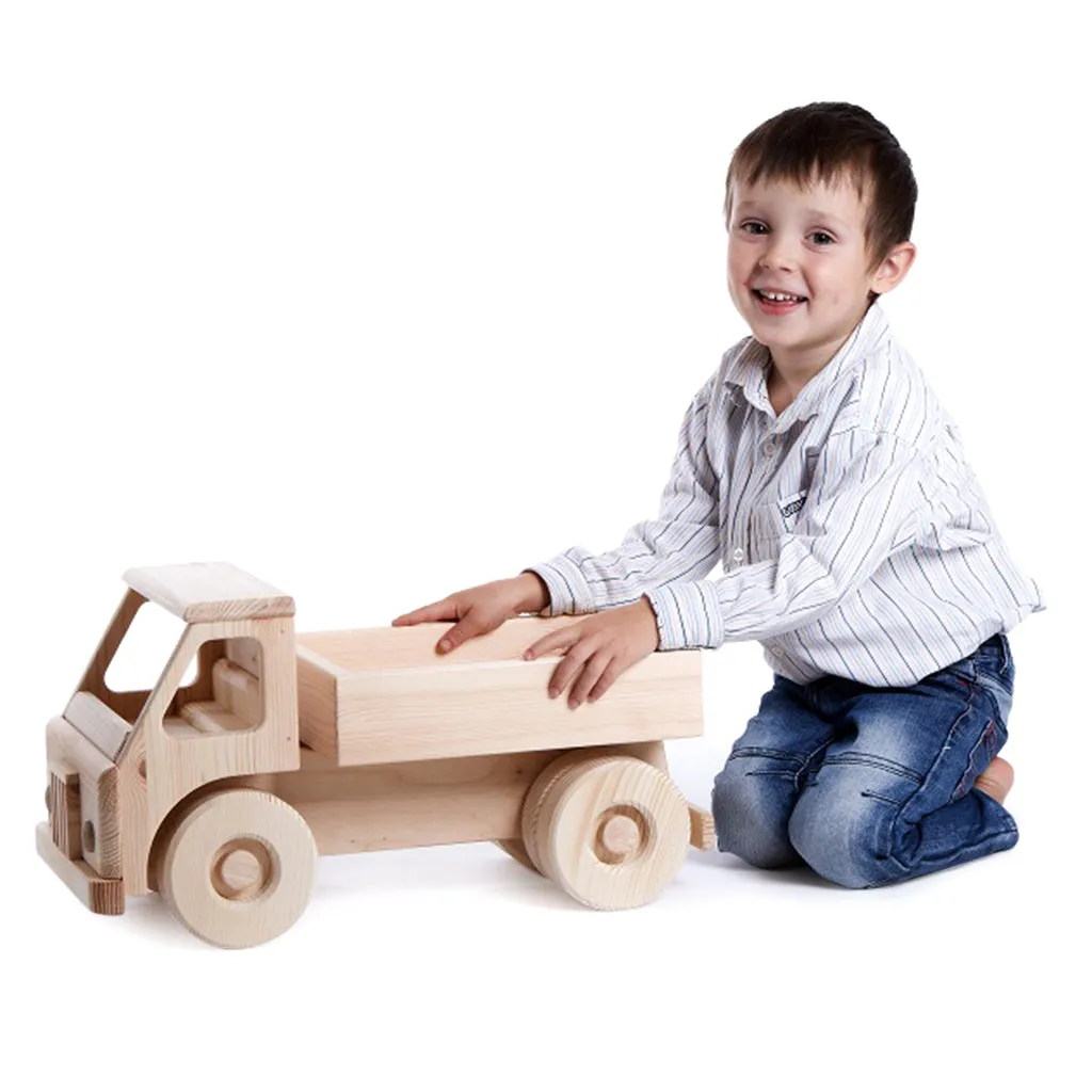 Extra Large Wooden Toy Truck With Blocks - Junior