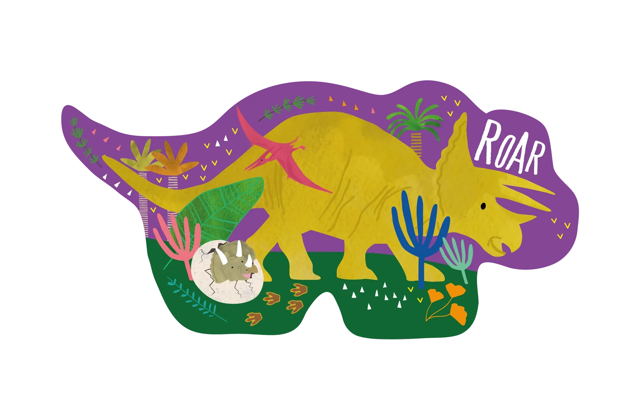 Floss & Rock Dinosaur Jigsaw Puzzle - 12 Pieces