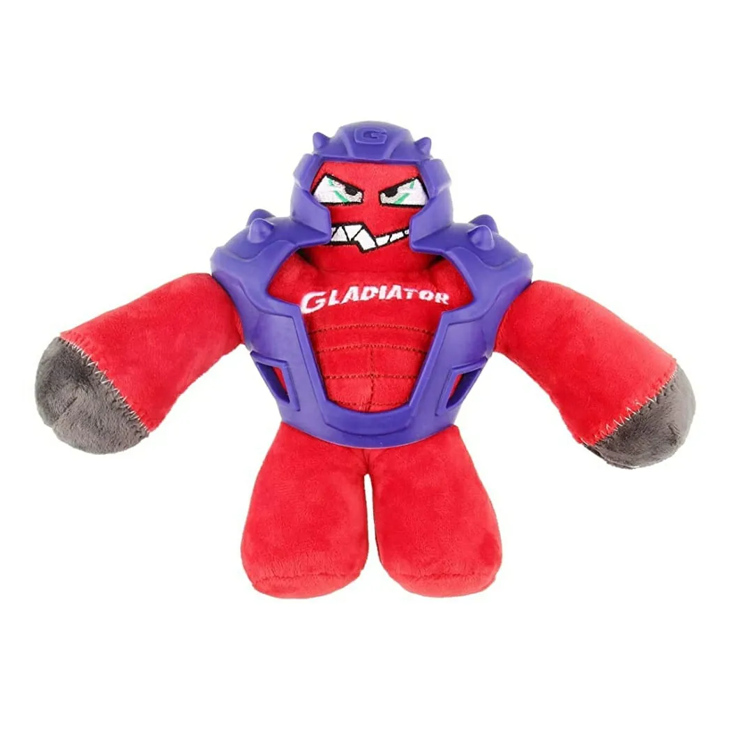 Gigwi Gladiator TPR Squeaker Red Plush - Medium