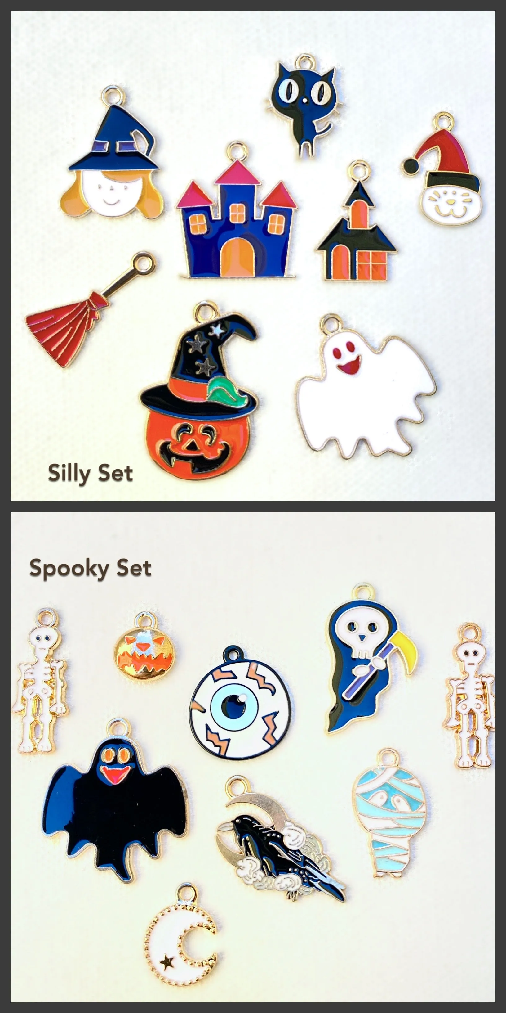 Halloween Enamel Charm Set