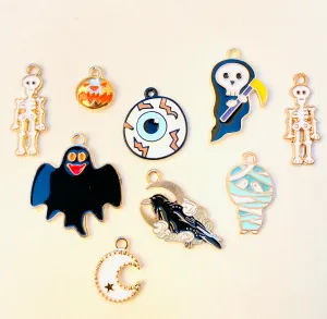 Halloween Enamel Charm Set