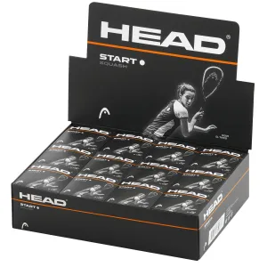 Head Start Squash Balls Single White Dot - 1 Dozen