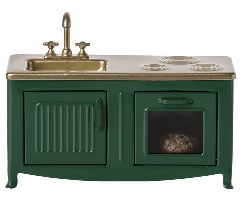 Heirloom Toy | Mouse Kitchen- Green | Maileg