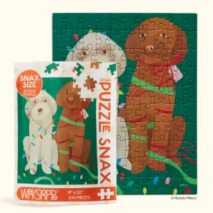 Holiday Dogs Snax Size Puzzle, 100 pieces