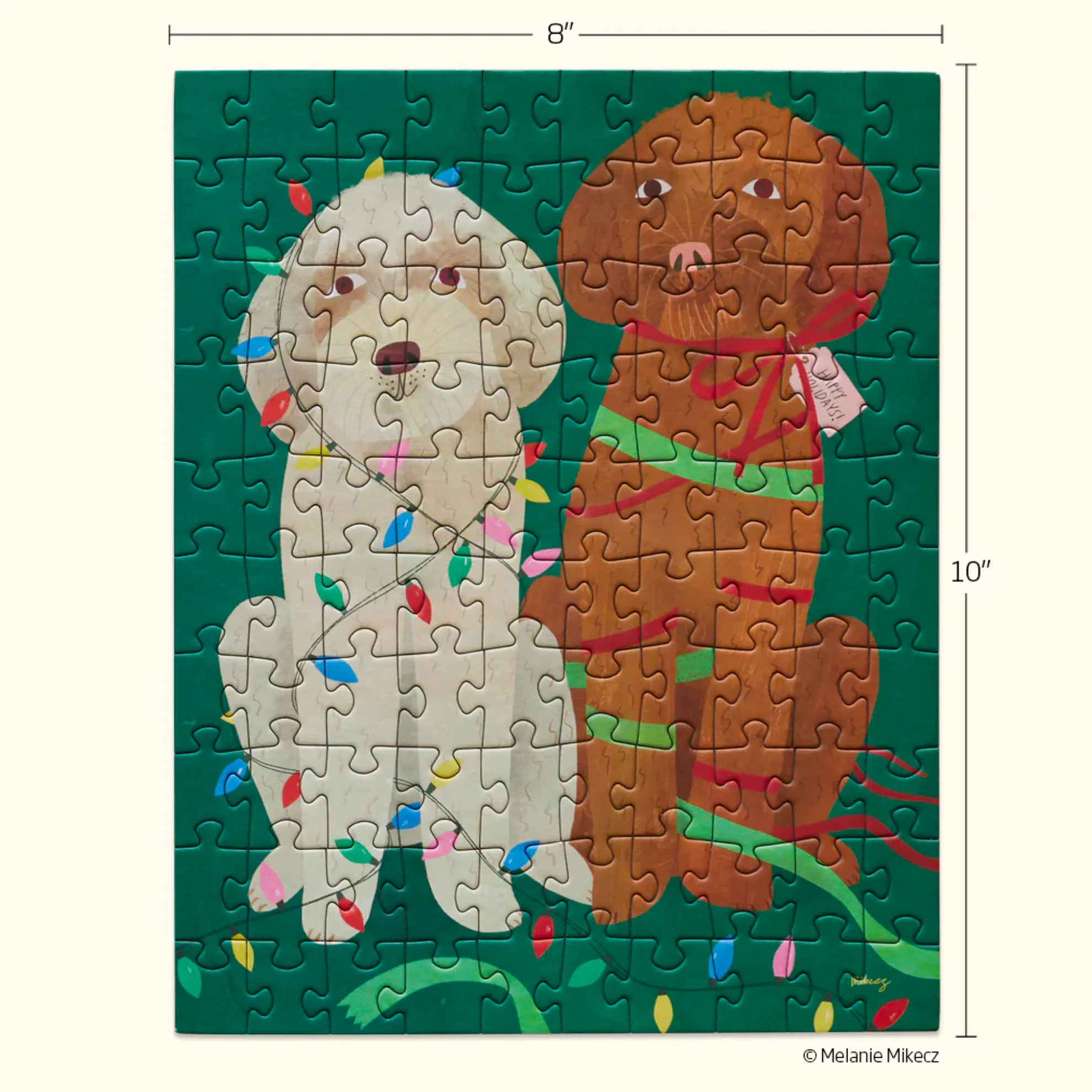 Holiday Dogs Snax Size Puzzle, 100 pieces