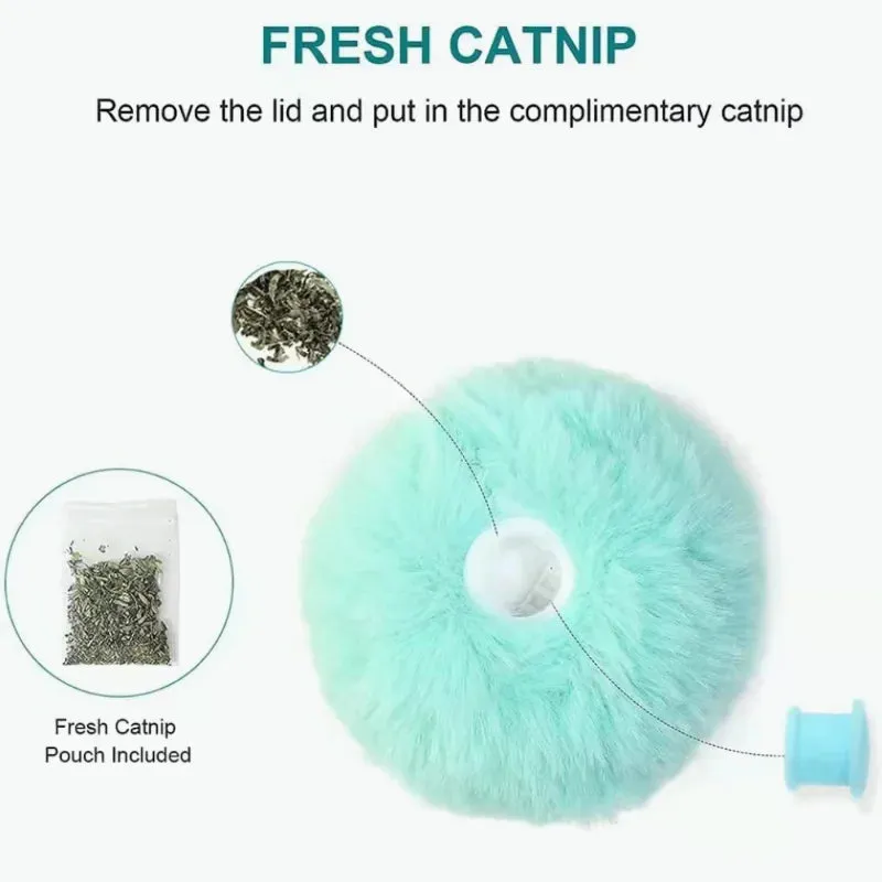 Interactive Plush Cat Toy Ball