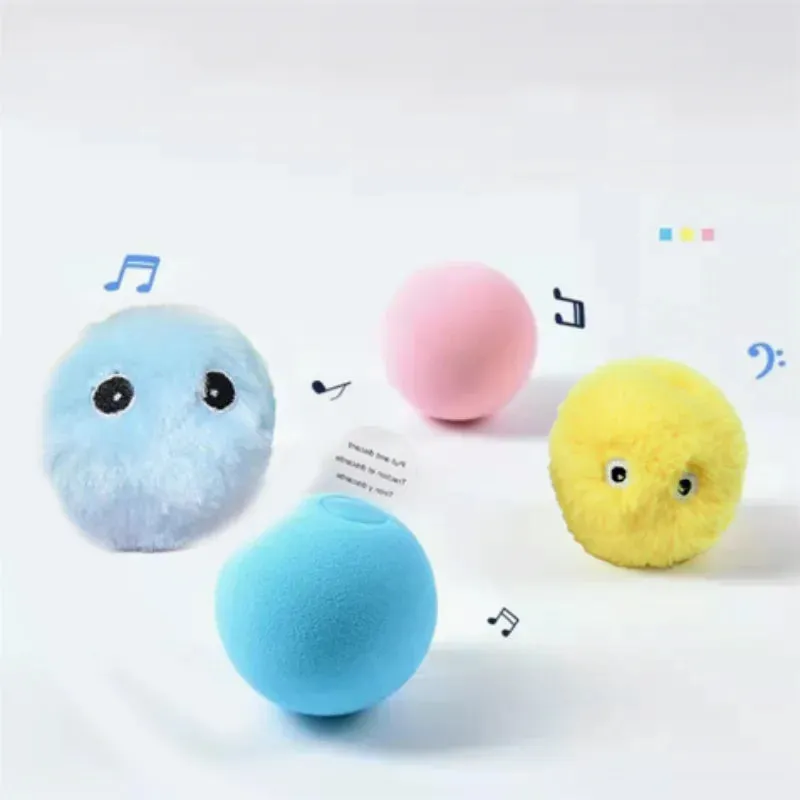 Interactive Plush Cat Toy Ball