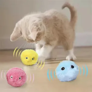 Interactive Plush Cat Toy Ball