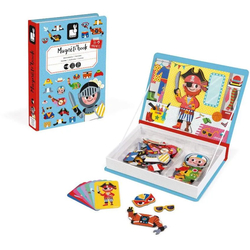 Janod Boys Costumes Magnetic Book