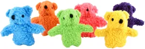 Jeffers Fleecy Bear Plush Squeaker Dog Toys, 6 Pack