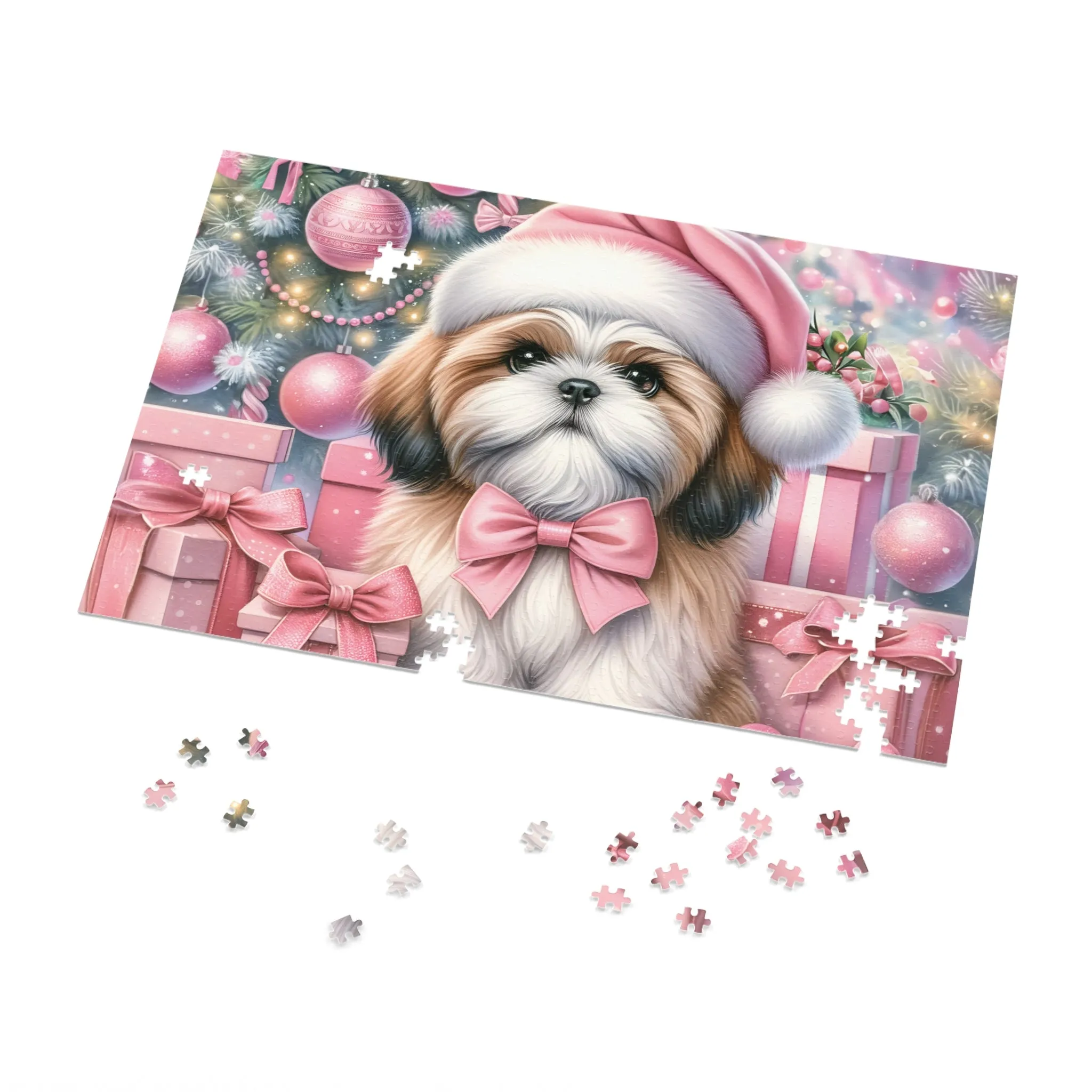 Jigsaw Puzzle, Christmas, Shiatzu, Personalised/Non-Personalised (30, 110, 252, 500,1000-Piece)