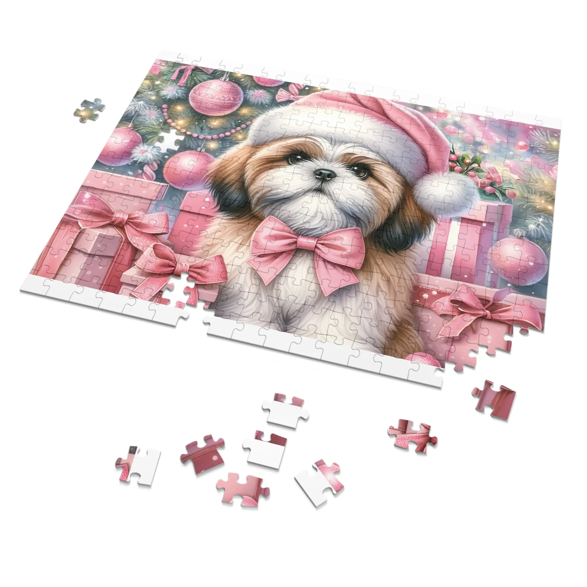 Jigsaw Puzzle, Christmas, Shiatzu, Personalised/Non-Personalised (30, 110, 252, 500,1000-Piece)