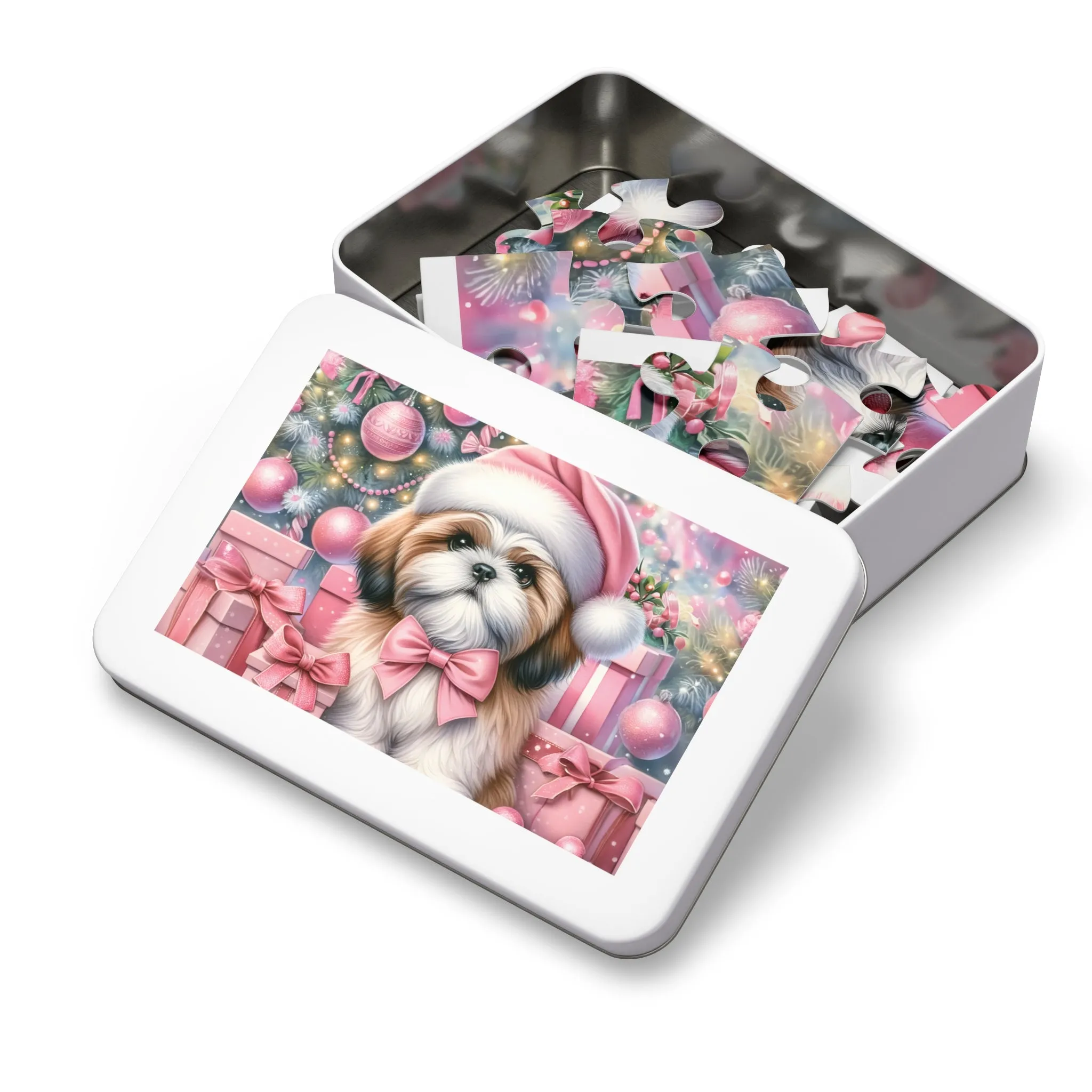 Jigsaw Puzzle, Christmas, Shiatzu, Personalised/Non-Personalised (30, 110, 252, 500,1000-Piece)