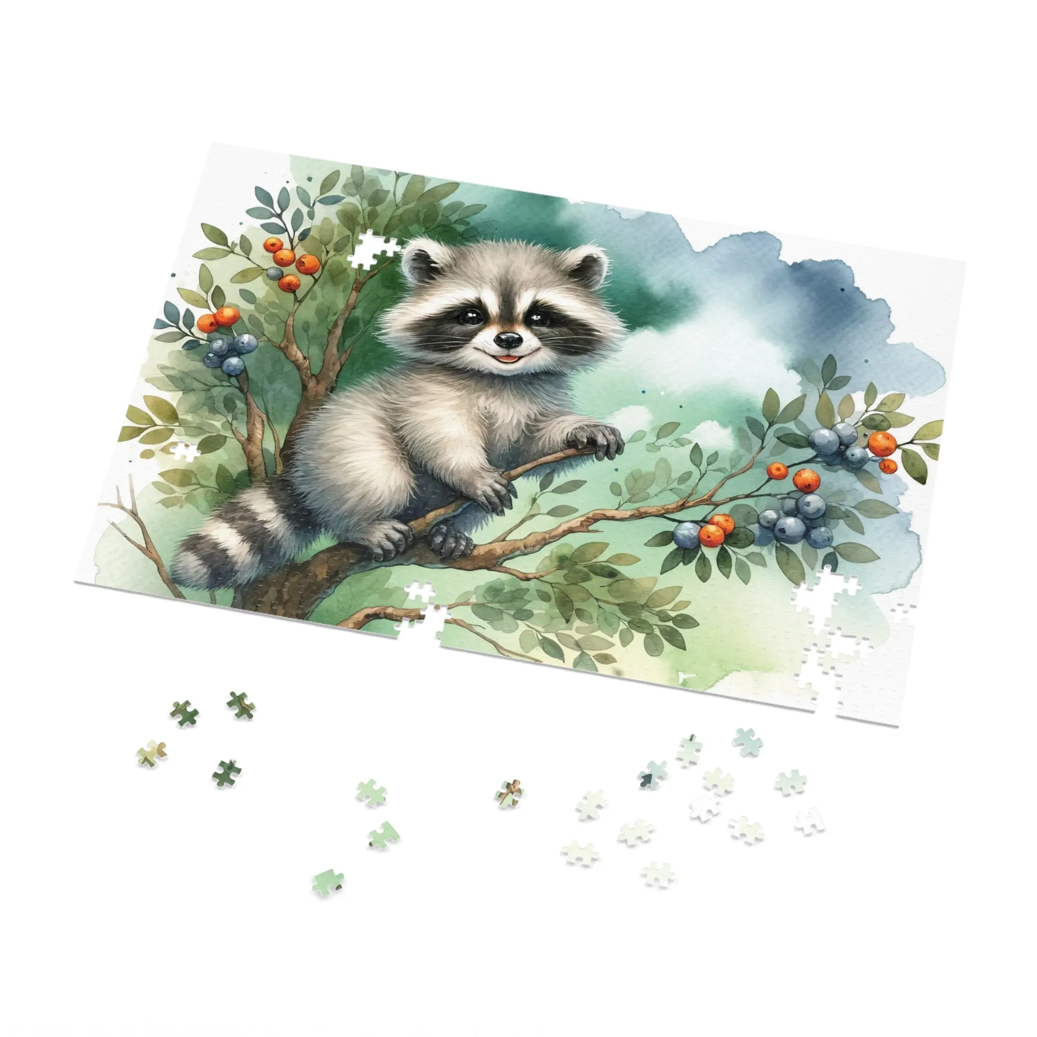 Jigsaw Puzzle, Racoon, Personalised/Non-Personalised (30, 110, 252, 500,1000-Piece)