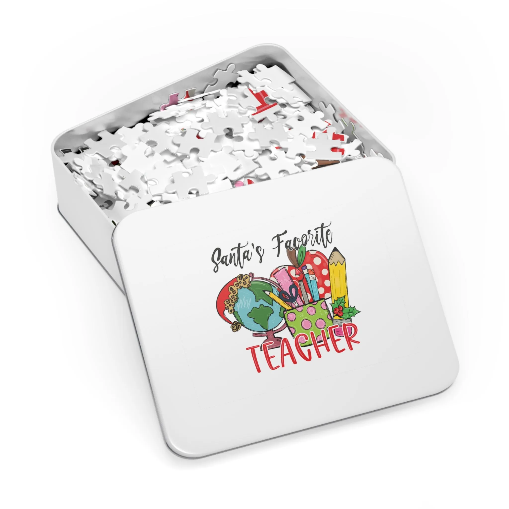 Jigsaw Puzzle, Santa's Favorite Teacher, Personalised/Non-Personalised (30, 110, 252, 500,1000-Piece)