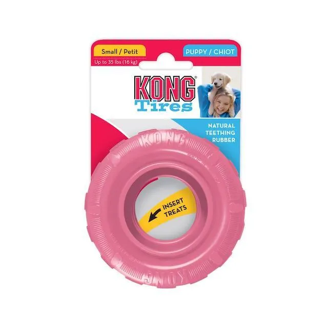 Kong Puppy Tires Dog Toy (Assorted Colours)