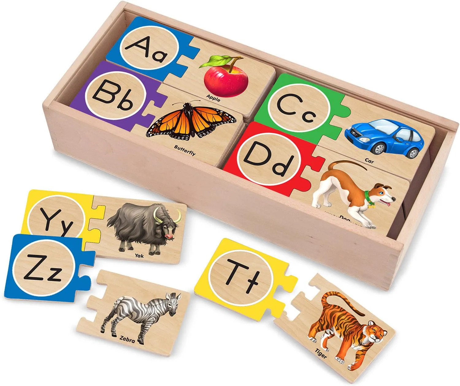 Melissa & Doug Self Correcting A-Z - Wooden Letter Puzzles