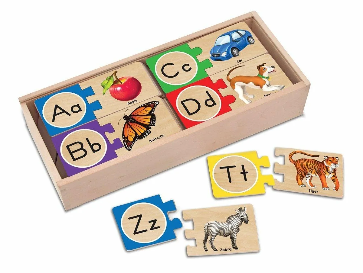 Melissa & Doug Self Correcting A-Z - Wooden Letter Puzzles