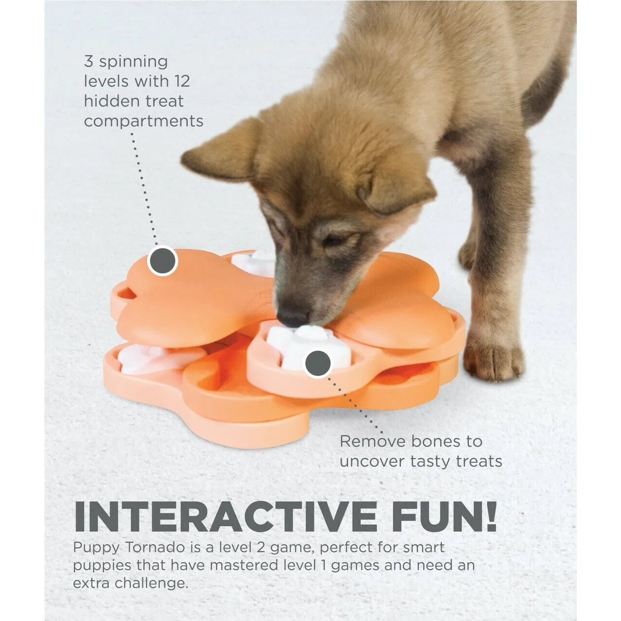 Nina Ottosson Tornado Interactive Puzzle Feeder Dog Toy for Puppies^^^