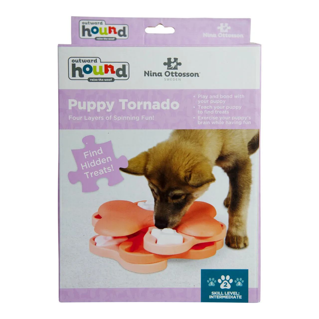 Nina Ottosson Tornado Interactive Puzzle Feeder Dog Toy for Puppies^^^