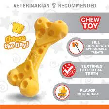 Nylabone Power Chew Cheese Bone Dog Chew Toy