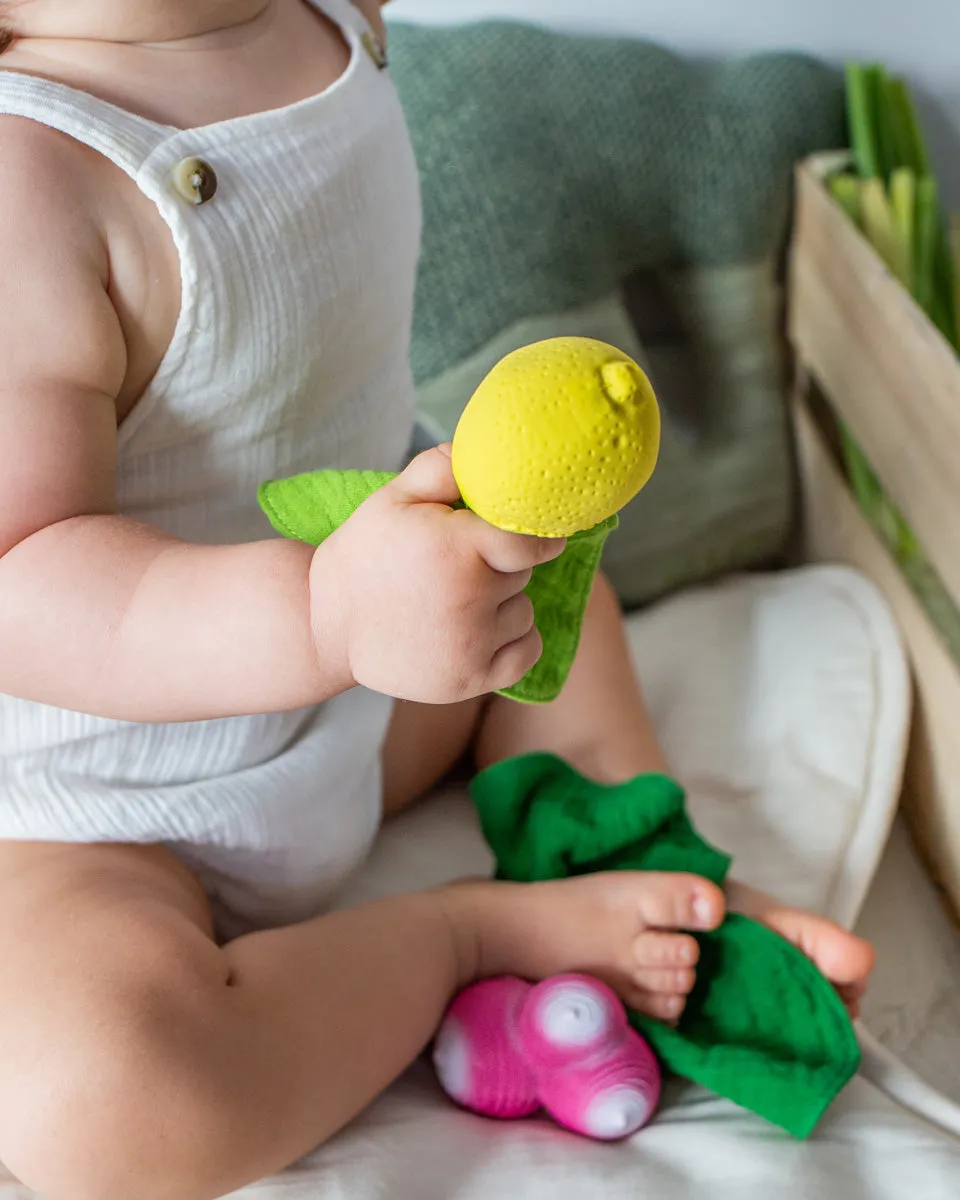 Oli & Carol John Lemon Mini Doudou Baby Teether