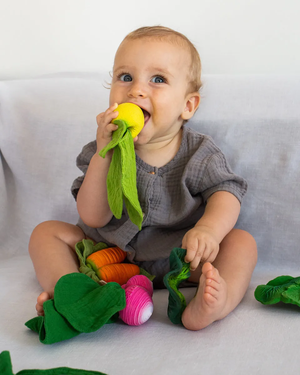 Oli & Carol John Lemon Mini Doudou Baby Teether