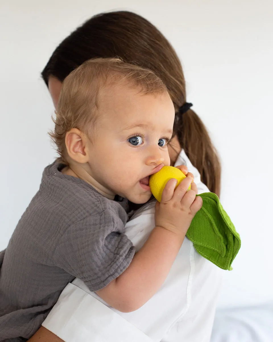 Oli & Carol John Lemon Mini Doudou Baby Teether