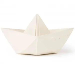 oli and carol origami boat bath toy white