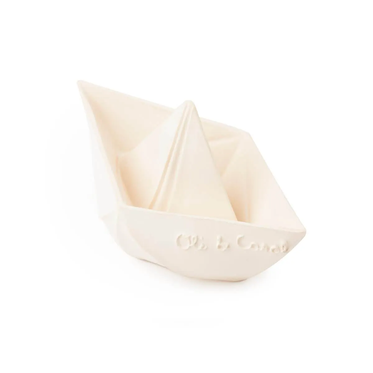 oli and carol origami boat bath toy white