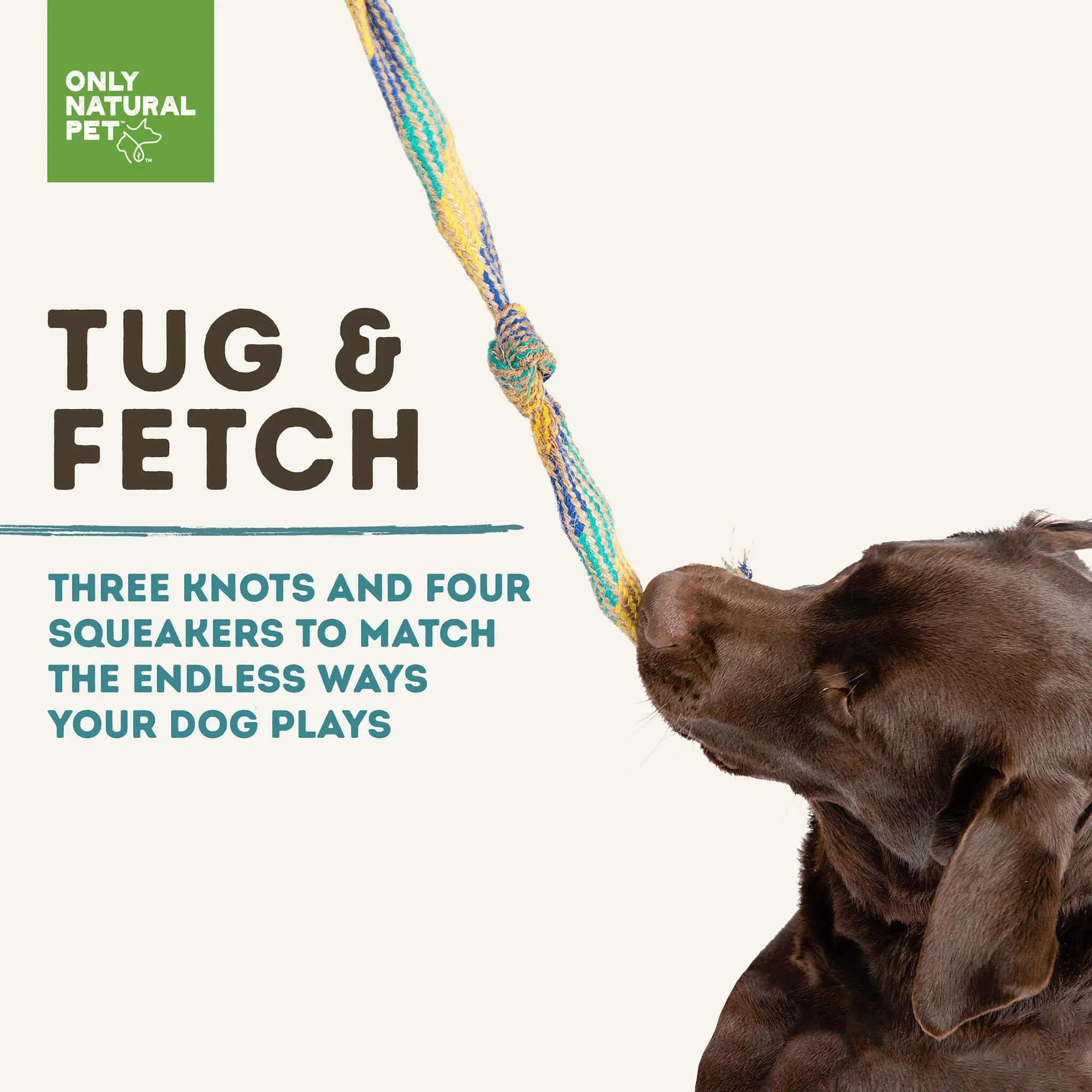 Only Natural Pet Hemp and Recycled Cotton Tug & Fetch Dog Toys