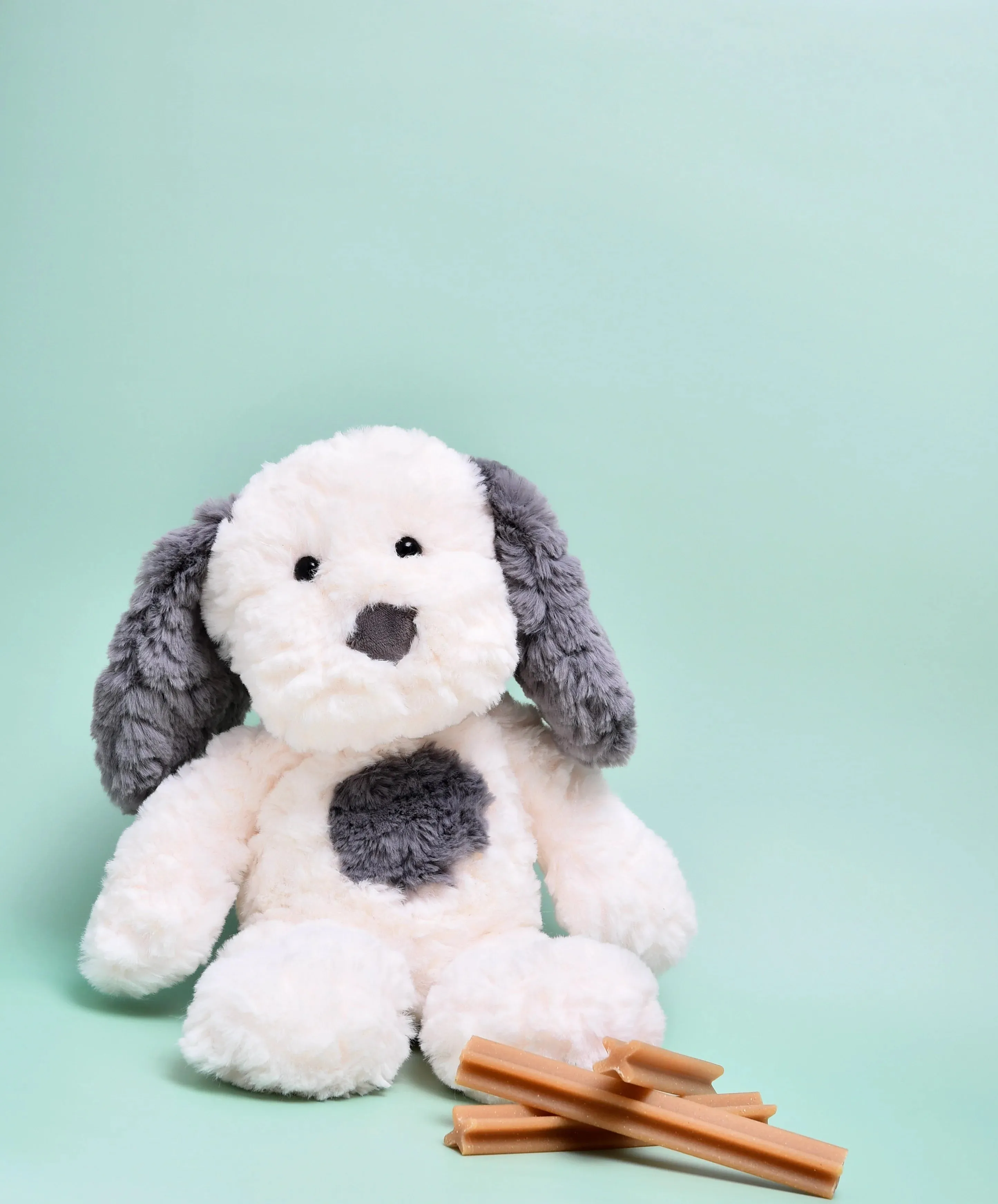 Petite Vous Henry the Grey & Cream Dog Plush