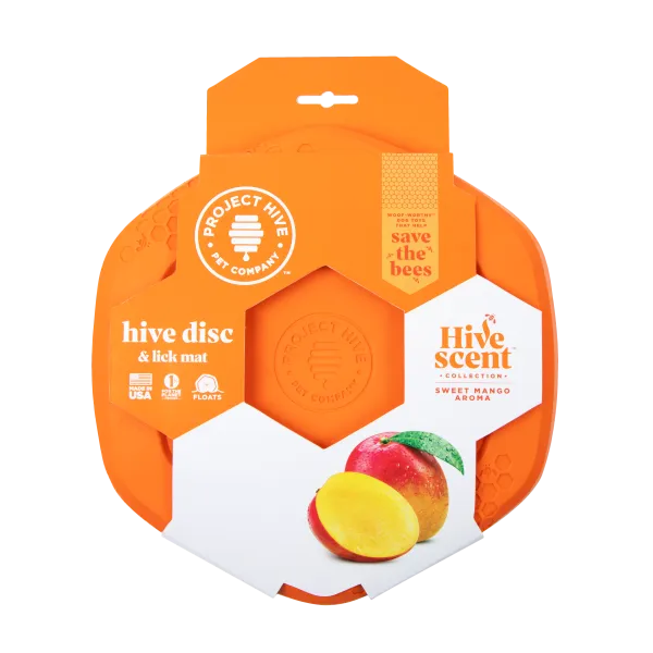 Project Hive Disc & Lick Mat - Sweet Mango Scent