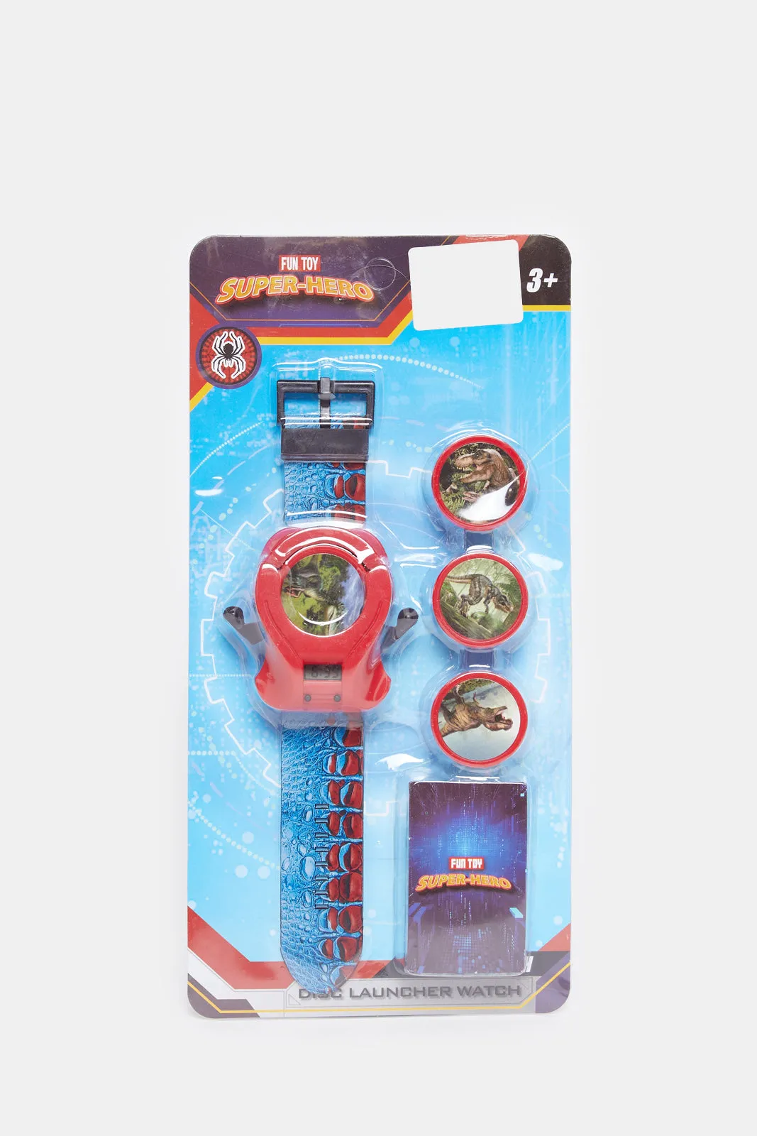 Red And Blue Spiderman Super Hero Flying Disc Watch