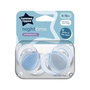 Tommee Tippee Night Pacifier 6-18 months Assorted 2 pcs