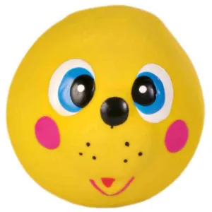 Trixie Animal Faces Latex Ball Toy for Dogs (Yellow)