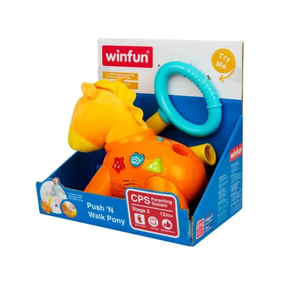 Win fun Push N Walk Pony - Orange