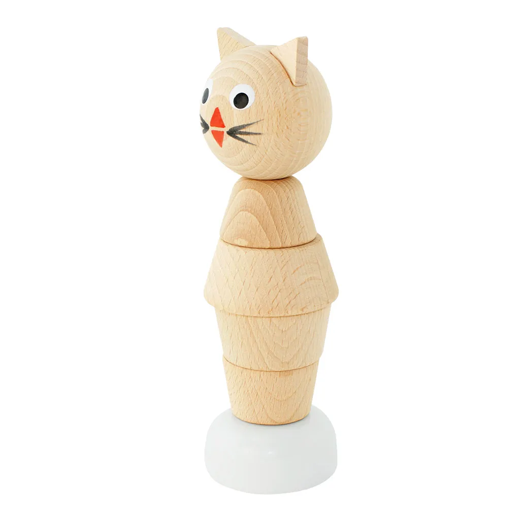 Wooden Cat Stacking Puzzle - Chloe