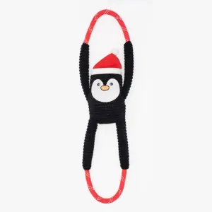 ZippyPaws Dog Toy Holiday RopeTugz Penguin