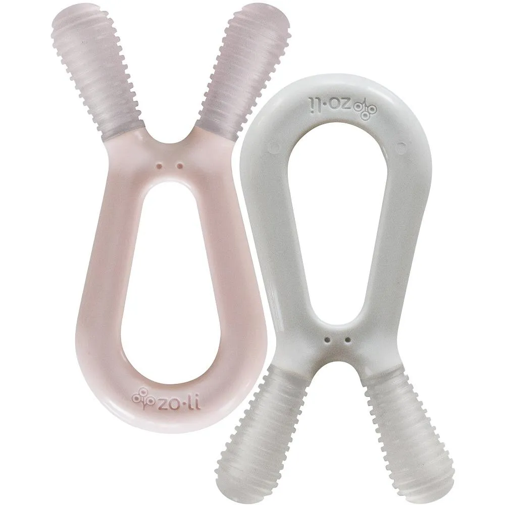 ZoLi BUNNY Teether (Pack of Two) - Blush/Ash